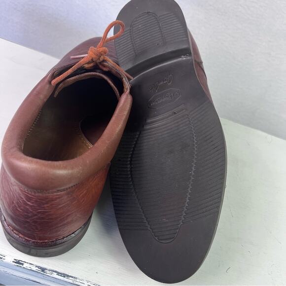 TAUER & JOHNSON Shoes Oxford Mens 12 Brown Handcrafted Leather Lace Up - Picture 14 of 15